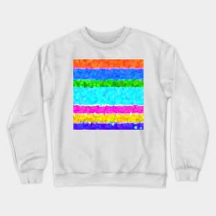 Sparkle and glitter Rainbow Stripes Crewneck Sweatshirt